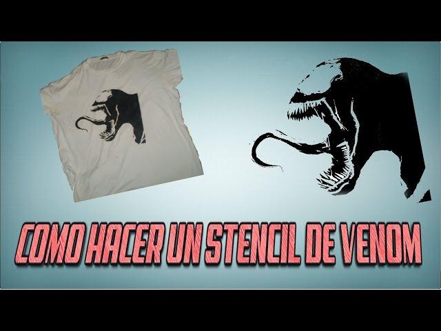 Tutorial de como hacer un stencil  de venom / How to make a venom stencil