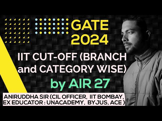 IIT M.Tech Cutoff Category wise Branch Wise (2024) #gate2024 #aniruddhasir #iiscbangalore #youtube