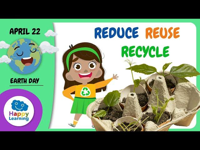 The three Rs: Reduce, Reuse, and Recycle | Happy Learning ️ ️ ️