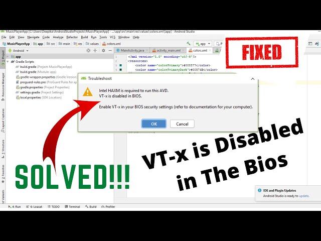 [Fix] VT-x is Disabled in The Bios Android Studio || How to Enable VT-x in the Bios?