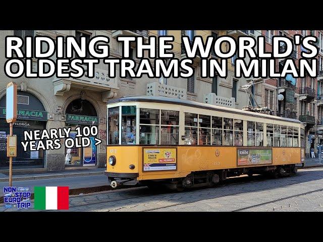 THE WORLD'S OLDEST TRAMS / RIDING LINE 1 IN MILAN ITALY