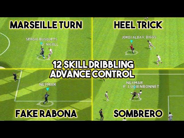 12 Type of Skill Dribbling Tutorial (Advance Control) Pes 2021 Mobile