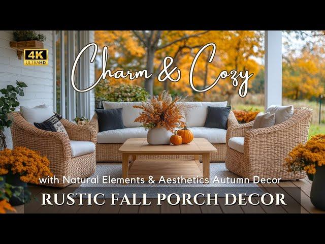 10 Rustic Fall Porch Decor Ideas: Cozy Outdoor Space with Natural Elements & Aesthetics Autumn Decor