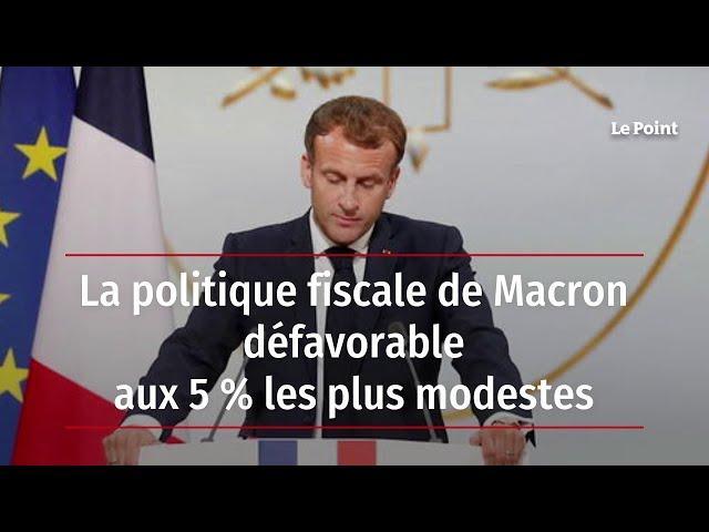 La politique fiscale de Macron défavorable aux 5 % les plus modestes