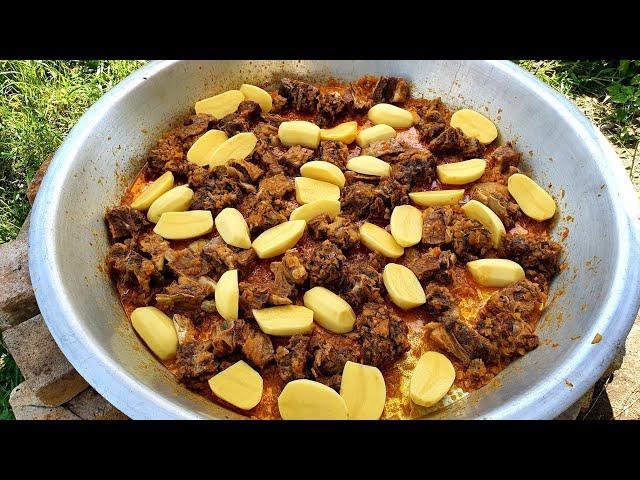 Azerbaijani Beef Stew - Bozbash | Bozbaşın hazırlanması | asmr