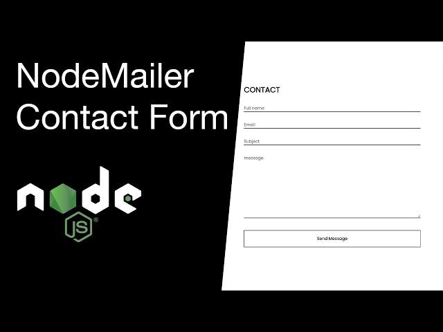 Creating A Contact Form With JavaScript / Nodemailer