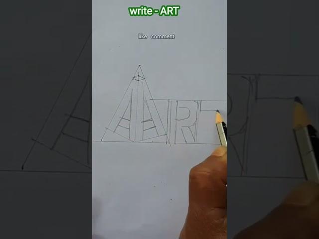 write - ART easily | art calligraphy #shorts