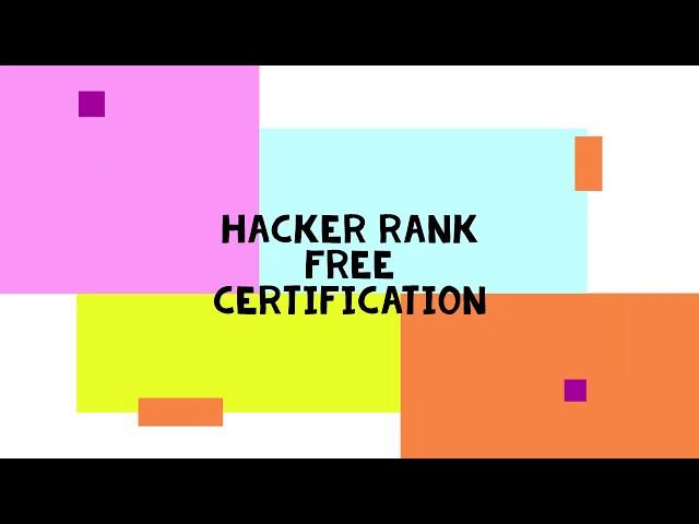 HackerRank Free Skill Certification Test