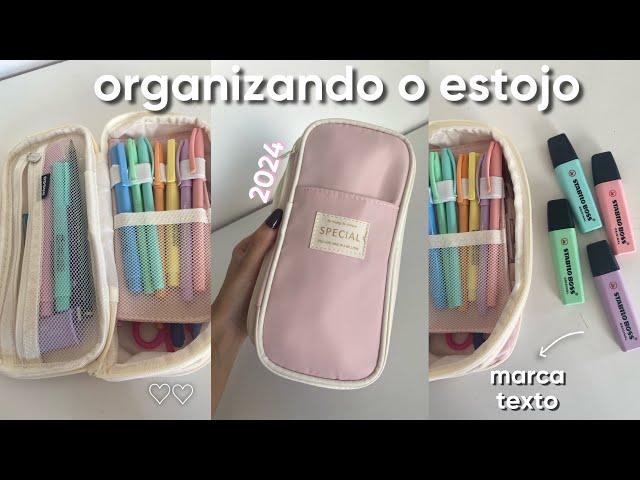 organizando meu ESTOJO para 2024! *arrumando o material escolar*