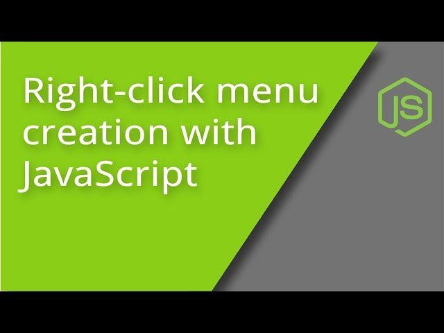 Building Right-click Menus with JavaScript