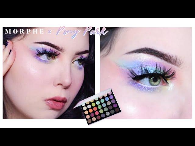 Rainbow makeup | MORPHE x PONY PARK 35I Icy Fantasy 