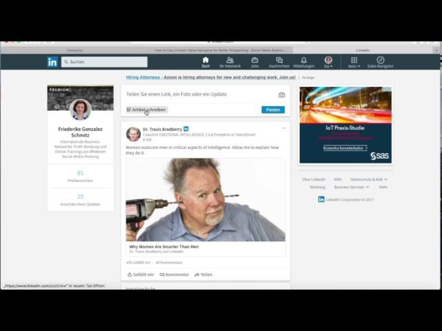 Eigene Beiträge auf LinkedIn veröffentlichen