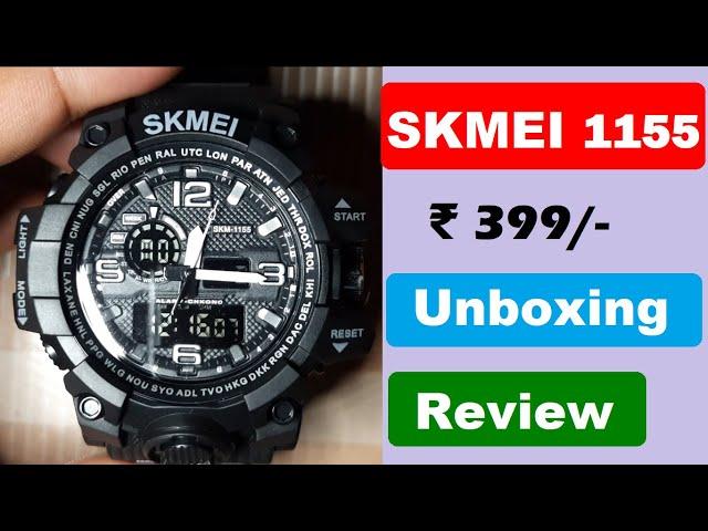 SKMEI Analog Digital Watch Unboxing | SKMEI 1155 Digital Black Dial Men's Watch #skmeiwatch