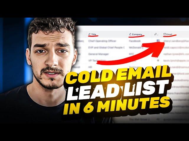 How to Build Cold Email Lead Lists In 6 Minutes