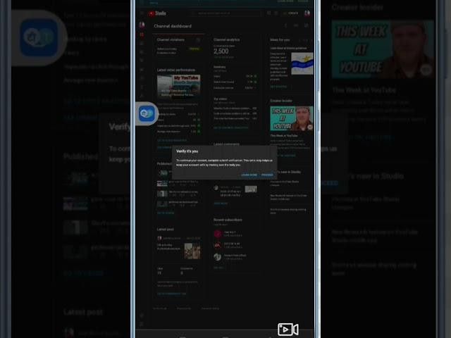 Verify it's you ? To continue your session YouTube Problem solve only second me  #shorts