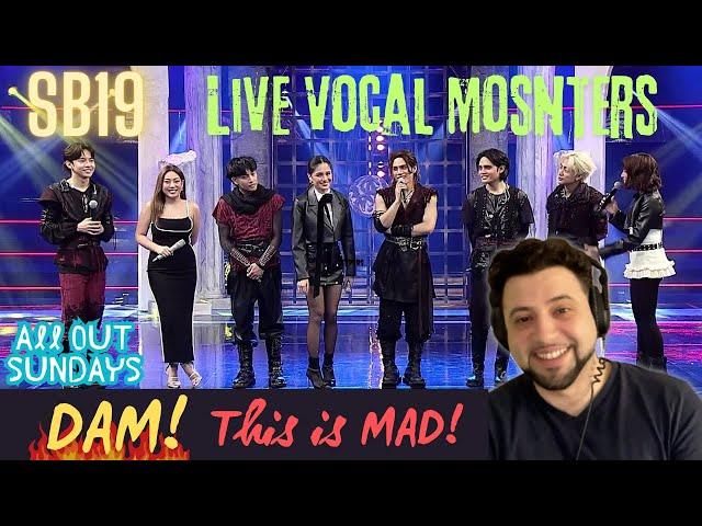 Live Vocal Monster's SB19 Perform 'DAM" (LIVE) All Out Sunday | First Time Reaction