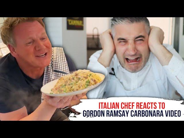 Italian Chef Reacts to GORDON RAMSAY Carbonara Video