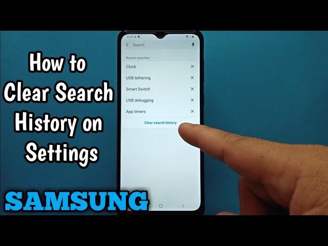 How to Clear Search History on Settings in Samsung Galaxy A02