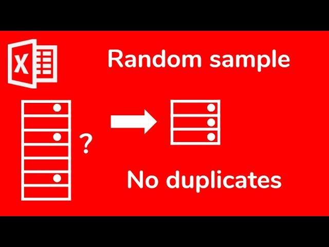 Excel Formula: How to pick a random sample from a list (no duplicates) - Doctor Excel #018