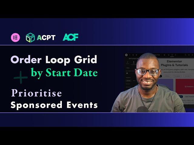 Order Events by Start Date | Prioritise Sponsored Posts | Elementor Loop Grid