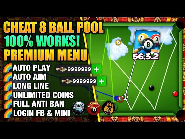 TUTORIAL! 8 Ball Pool MOD MENU FREE v56.3.2 - Unlimited Coins, Cash & Free Auto-play 3 Line (2025)