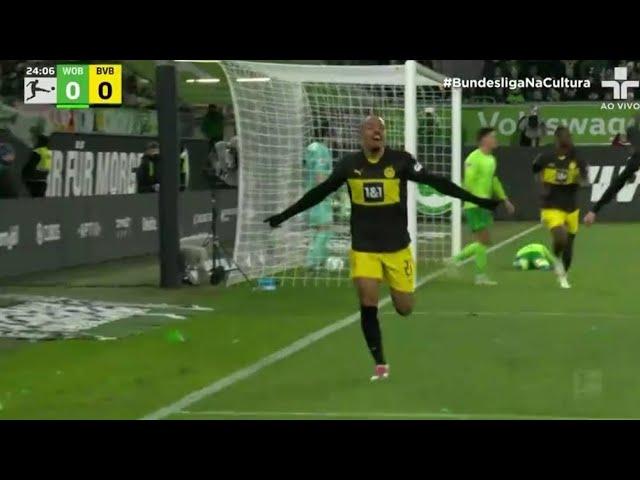 Donyell Malen Goal, Wolfsburg vs Borussia Dortmund (0-2) All Goals and Highlights