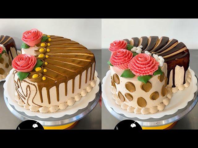 tutorial que te ayudara a decorar tus tortas con rosas, ganache de chocolate y dulce de leche