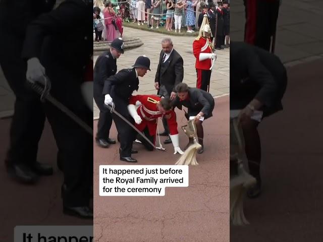 Soldier faints at Windsor Castle