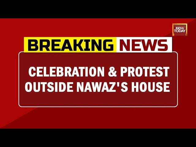 Celebration & Protest Outside Nawaz Sharif's House In London | Loveena Tandon Shares More Details