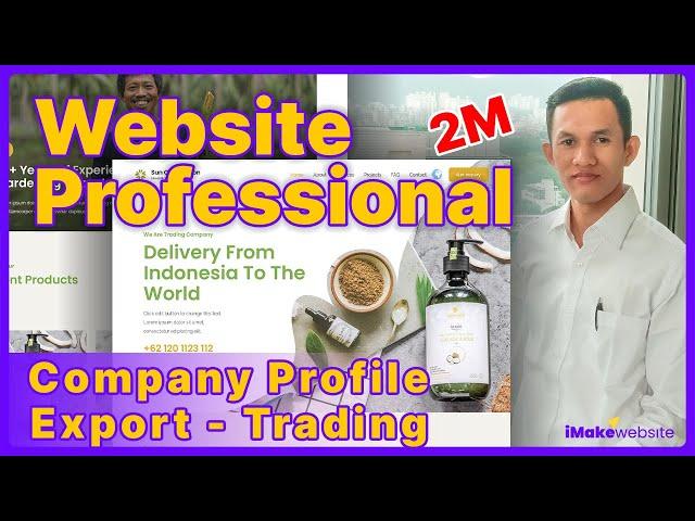 Cara membuat website Company Profile Export Import Professional, Multi Bahasa - Full sampai selesai