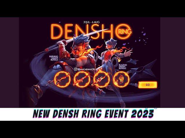 NEW DENSH RING EVENT IN FREE FIRE 2023  I GOT BURNING HAUNT BUNDLE IN FREE FIRE 2023  FREE REWARDS