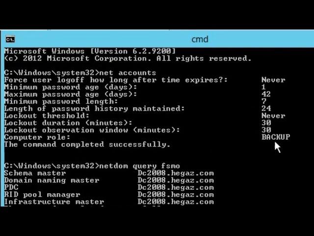 How To Seize Fsmo Role Upgrade Domain Controller From Windows Server 2008 To Windows Server 2012