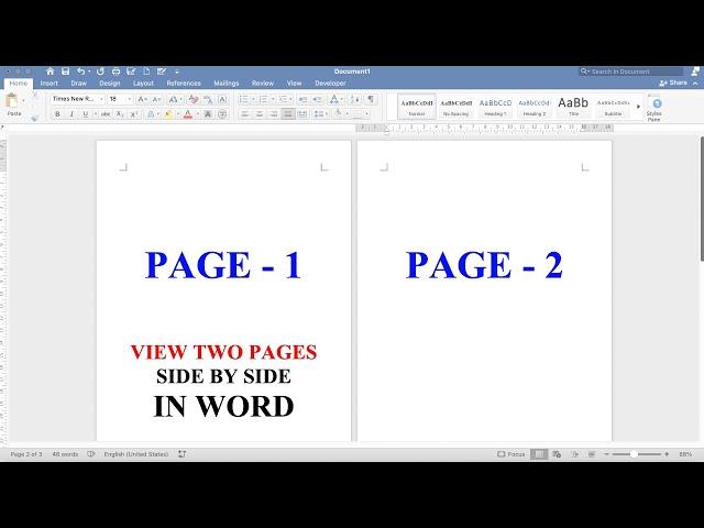 How to View Two Pages Side by Side in Microsoft Word