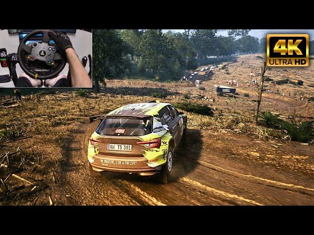 Skoda Fabia RS Rally2 - EA WRC Gameplay 4K | Thrustmaster TS-PC Racer