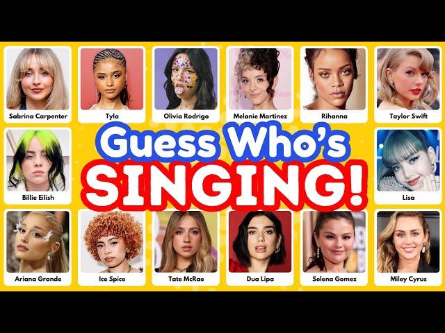 Guess WHO'S SINGING | Female Celebrity Edition | Taylor Swift, Olivia Rodrigo, Sabrina Carpenter