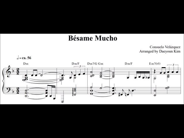 [jazz piano] Bésame Mucho (sheet music)