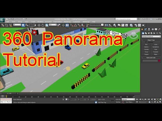 How to render a panorama in 3ds max - Simple tutorial