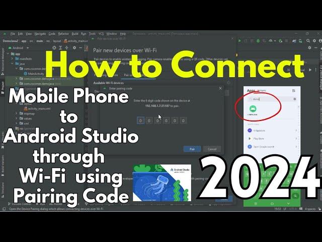 Connect Mobile Phone with Android Studio using Wi-Fi to Run App[2024] | Run Android App on Mobile