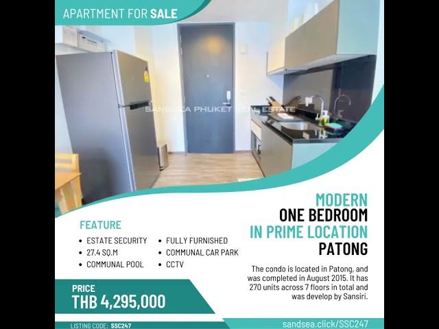 Modern one bedroom in prime location Patong - SSC247