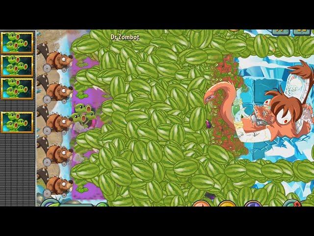 Plants vs Zombies 2 Hack fusion - Tripitidora Melopulta vs Todos los Zombots