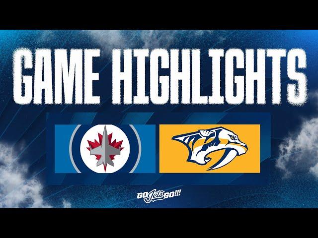 Winnipeg Jets vs. Nashville Predators - Game Highlights