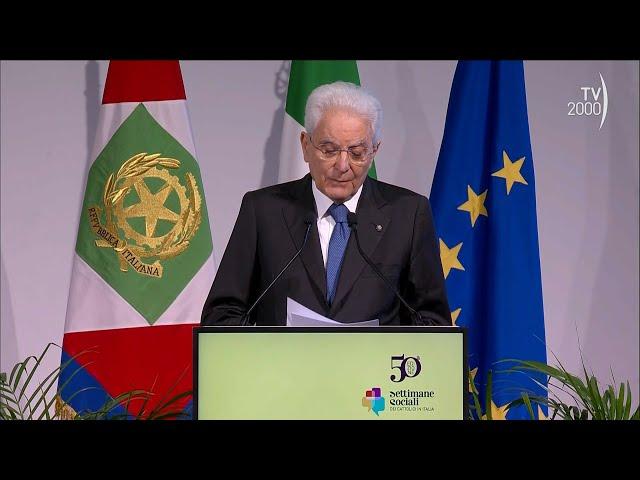 50ª Settimana Sociale dei Cattolici a Trieste. L'intervento del presidente Mattarella