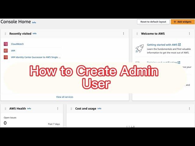 How to create Admin User for AWS account [2024]