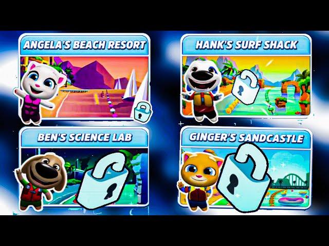 Unlock All Characters & Upgrade All Houses Gameplay Part #2 - Talking Tom Jetski 2  (iOS/Android)