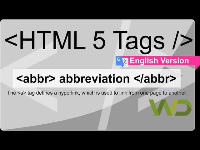 abbr tag abbreviation tag HTML5 tag list Website Design