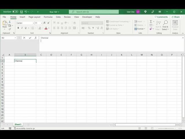 How to move to the next line in a cell in Excel