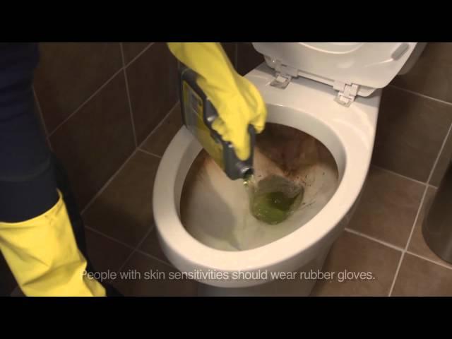 How to clean a toilet with CLR Calcium, Lime & Rust Remover & CLR Bath & Kitchen Cleaner