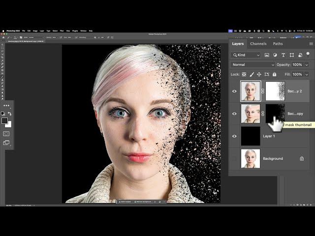 The Particle Dispersion Effect in Photoshop