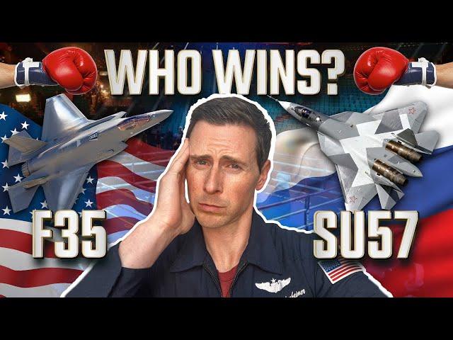 Russian SU-57 vs. F-35 Fighter Pilot Reacts