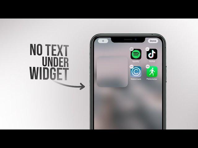 How to Remove Text Under Widget on iPhone (tutorial)